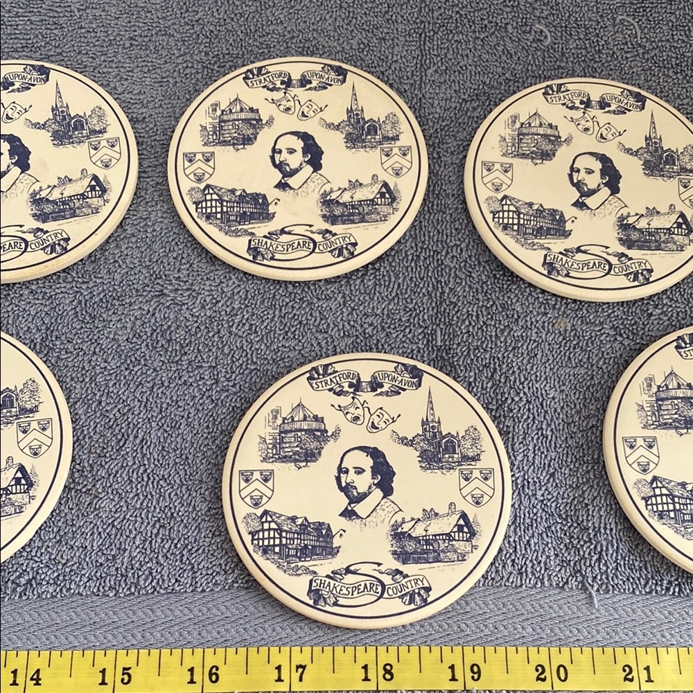 Shakespeare Themed Coasters Set